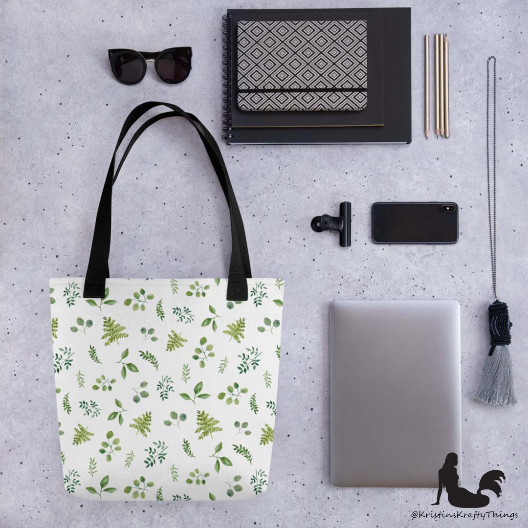 Tote Bag - Botanical Ferns and Leaves