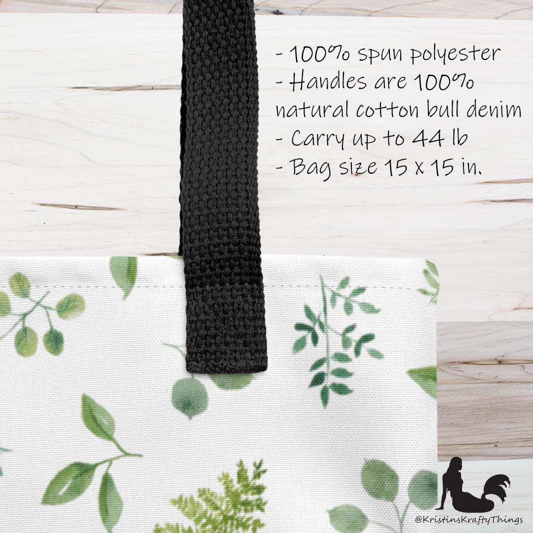 Tote Bag - Botanical Ferns and Leaves