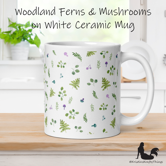 Mug - Woodland Ferns and Mushrooms