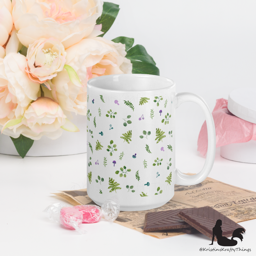 Mug - Woodland Ferns and Mushrooms