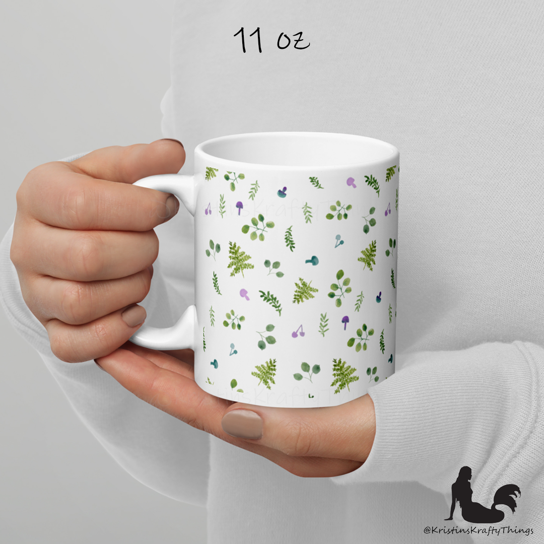 Mug - Woodland Ferns and Mushrooms