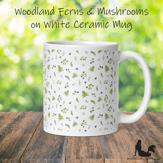 Mug - Woodland Ferns and Mushrooms