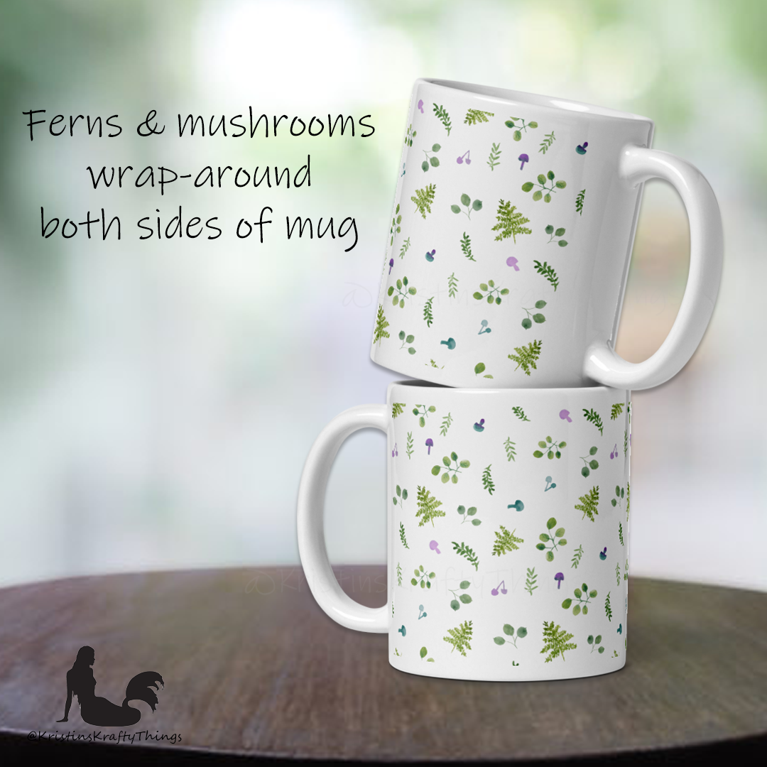 Mug - Woodland Ferns and Mushrooms