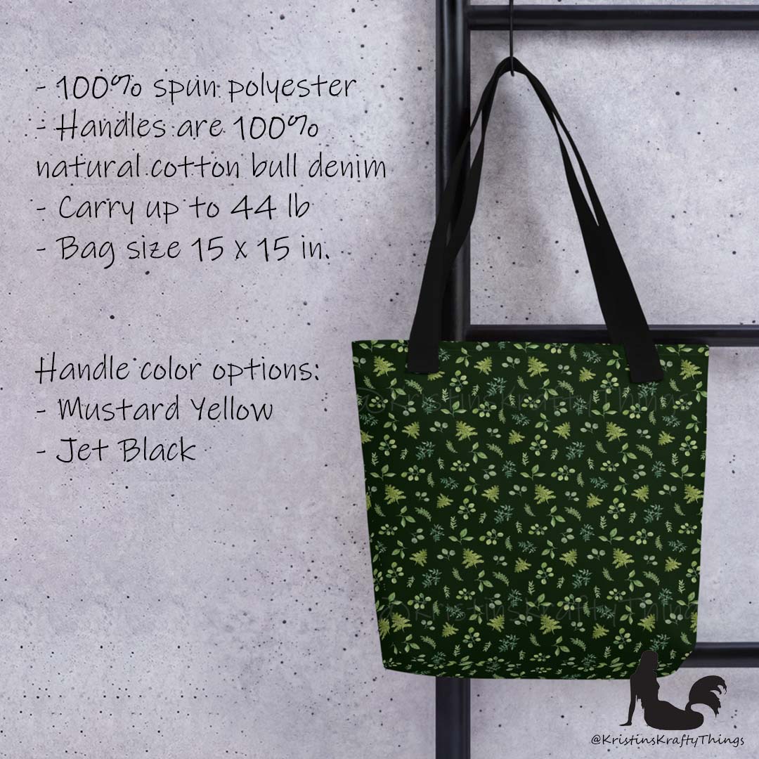 Tote Bag - Botanical Ferns and Leaves