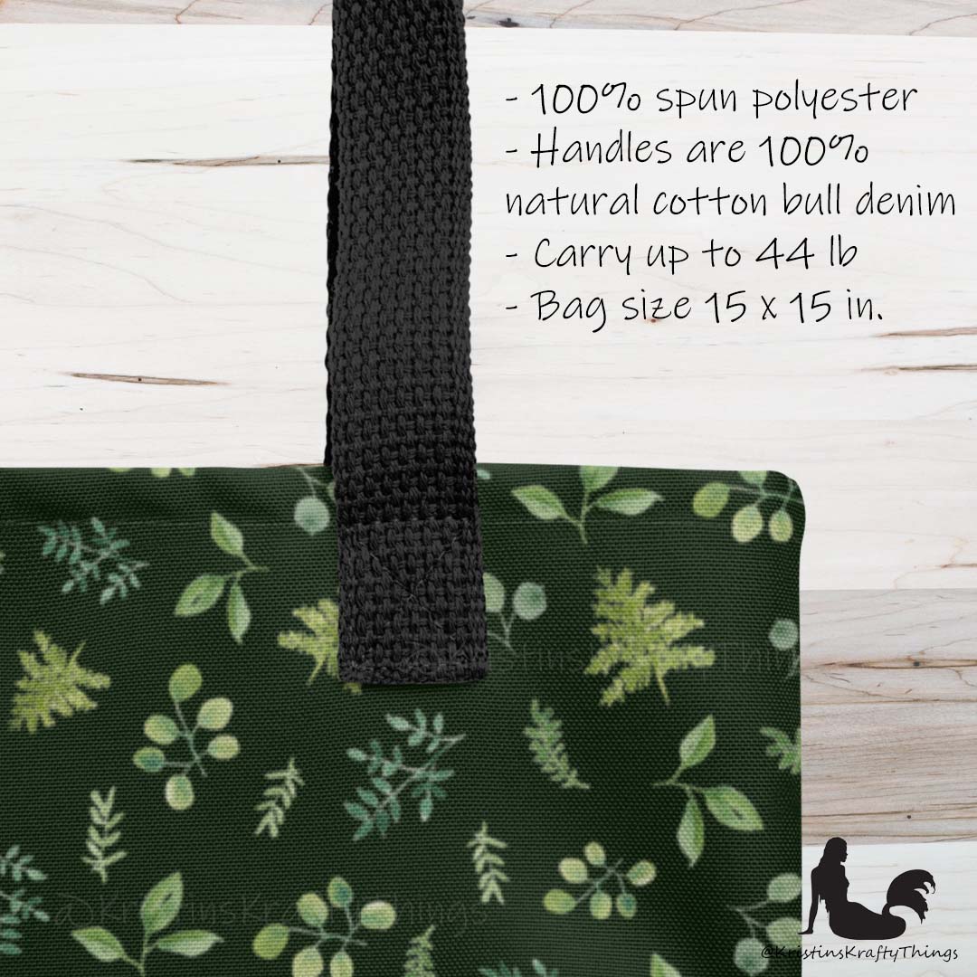 Tote Bag - Botanical Ferns and Leaves