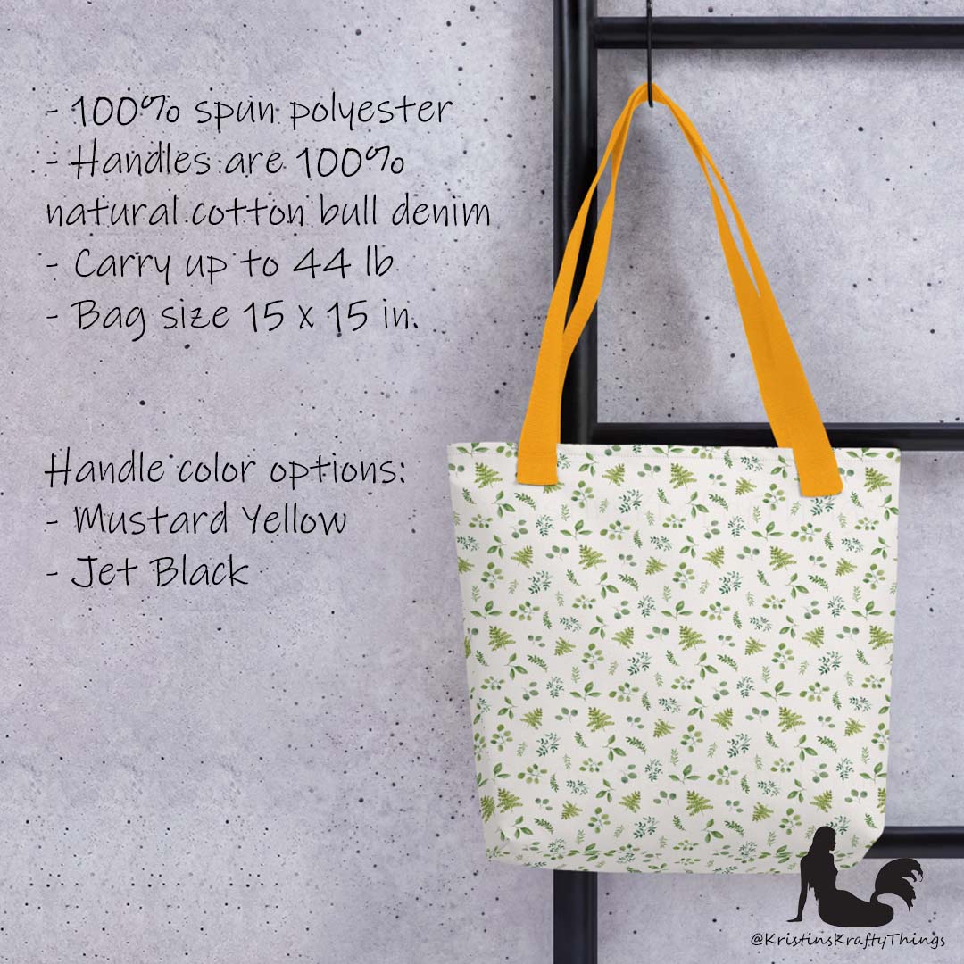 Tote Bag - Botanical Ferns and Leaves