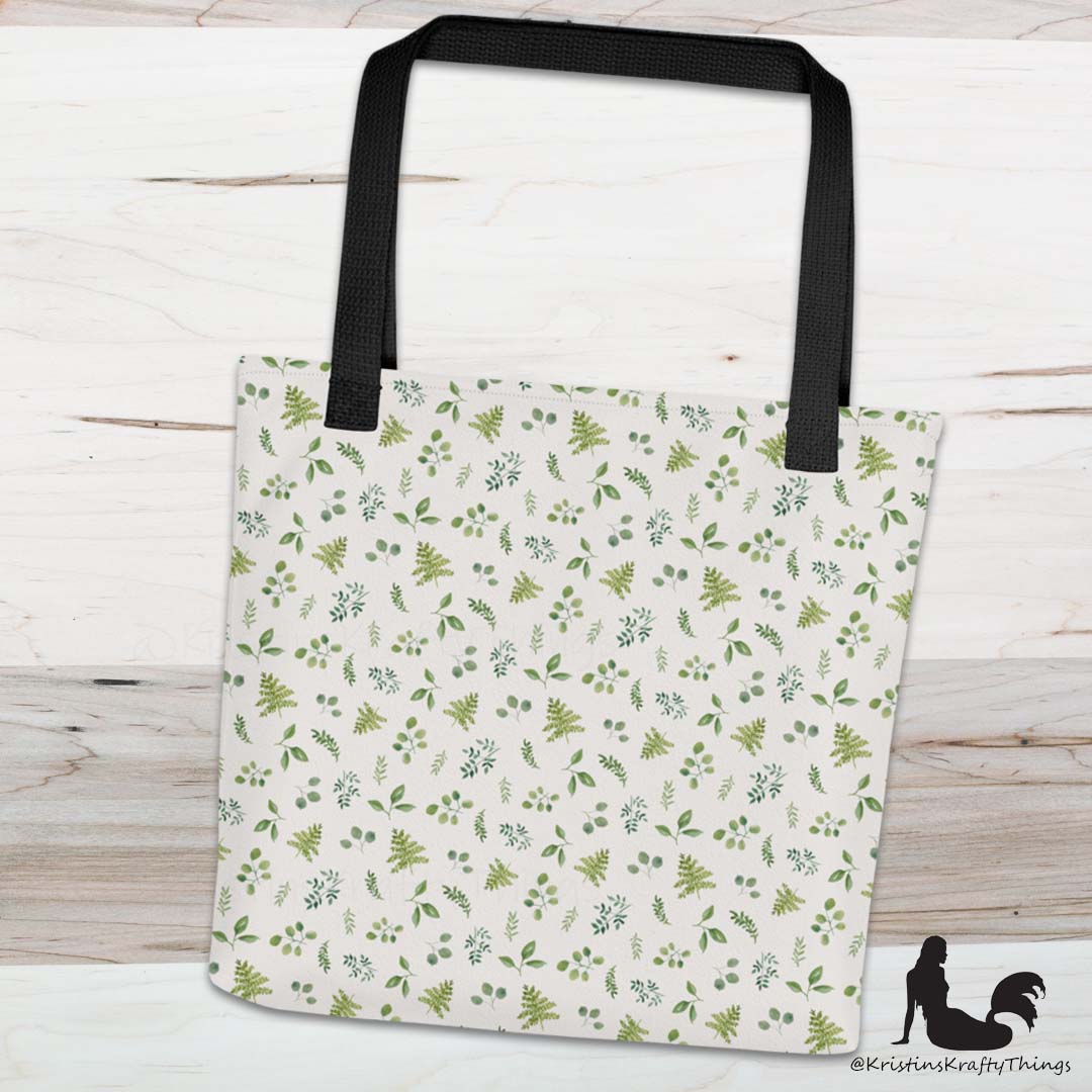 Tote Bag - Botanical Ferns and Leaves