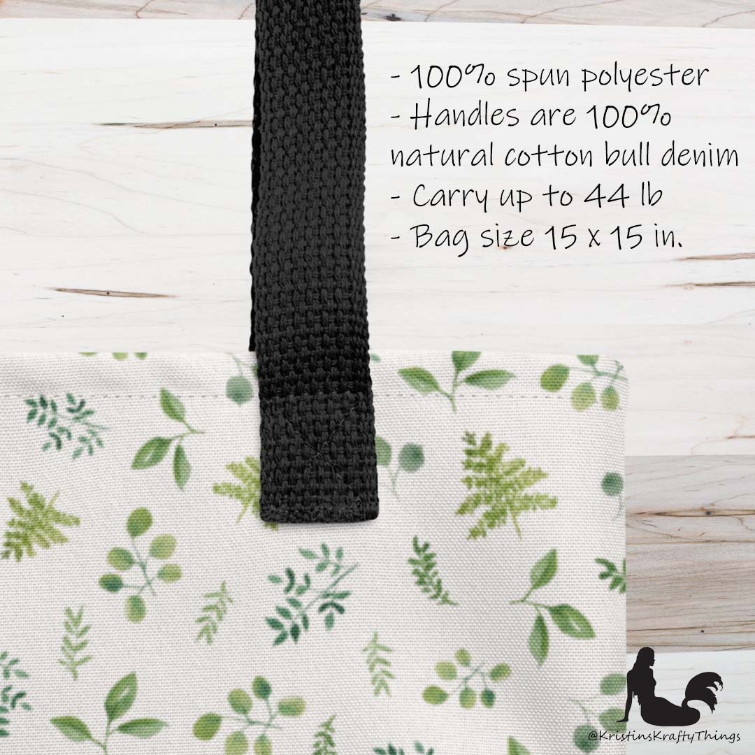 Tote Bag - Botanical Ferns and Leaves