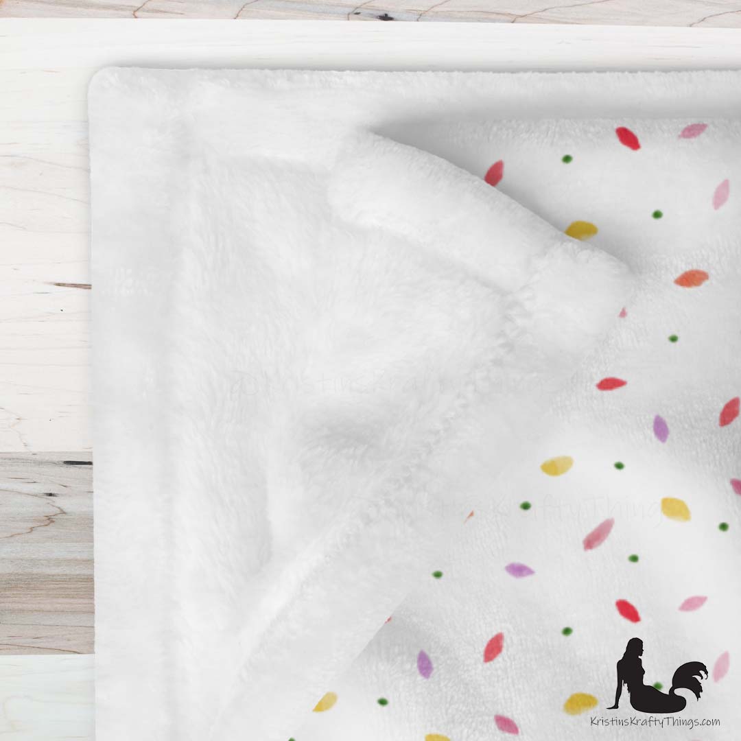 Throw Blanket - Flower Petal Confetti Fleece Blanket