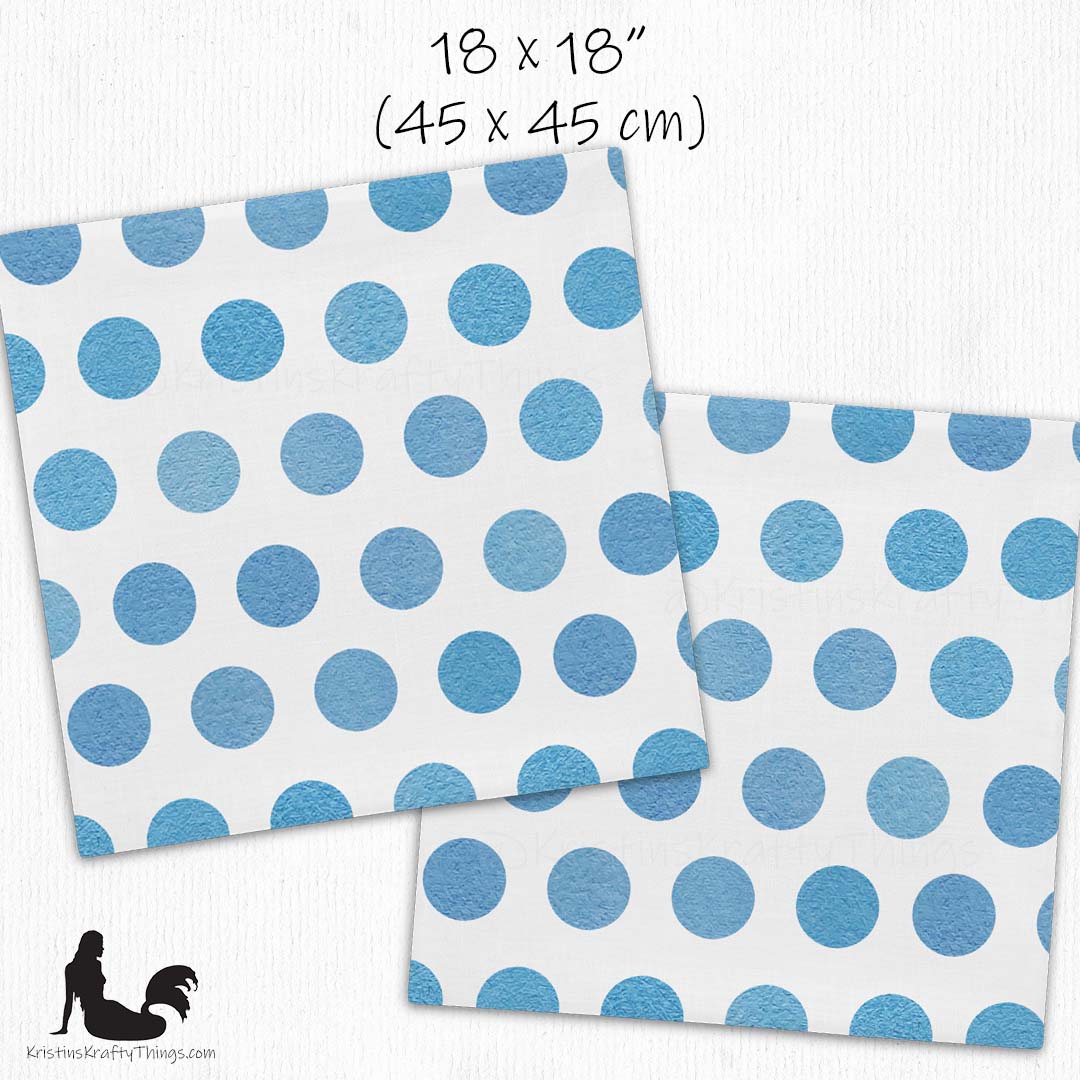 Home - Classic Blue Dots on White Premium Pillow Case