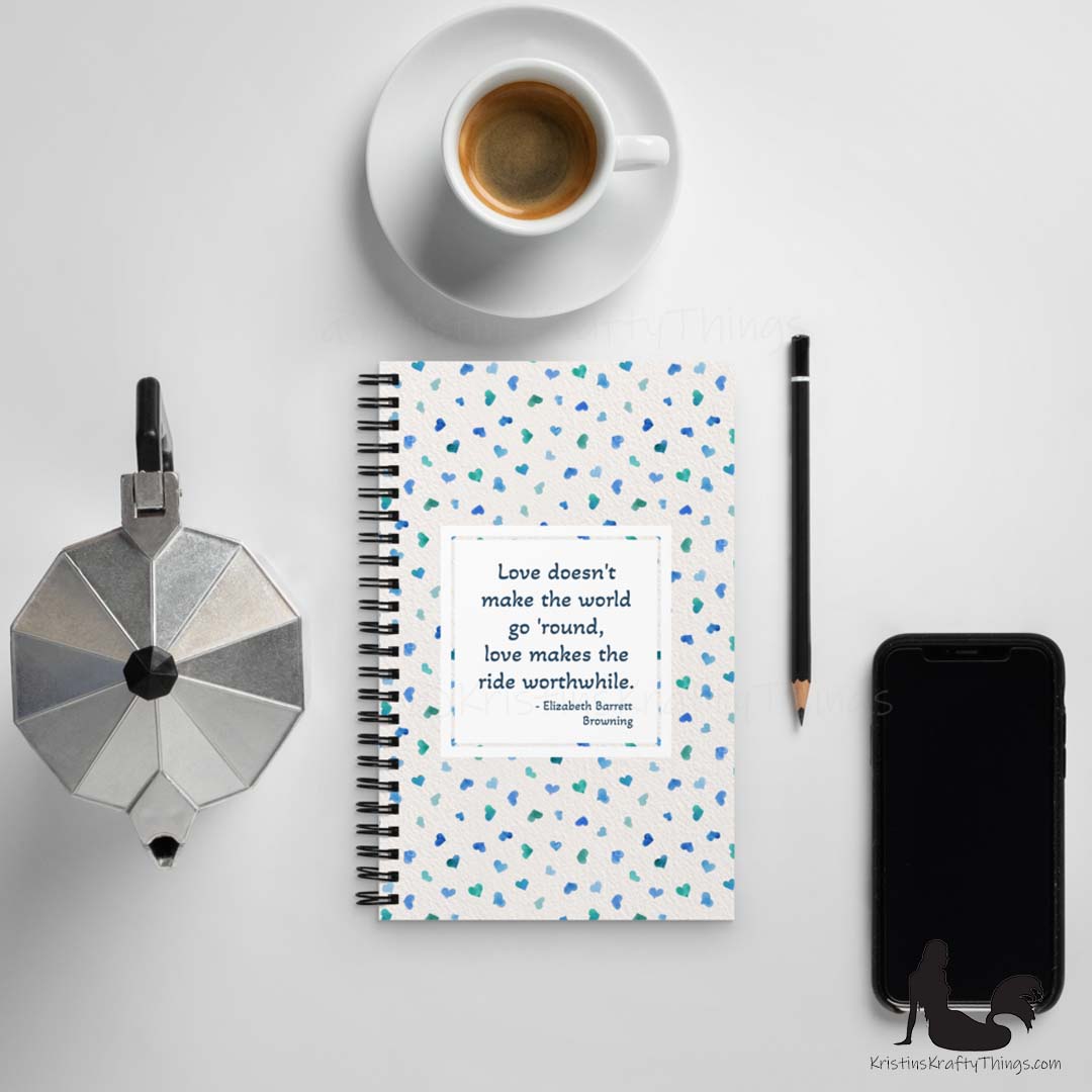 Notebook - Inspirational Love Blue Hearts Notebook
