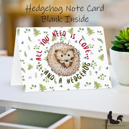 Card - Greeting Card - Hedgehog All You Need Is Love