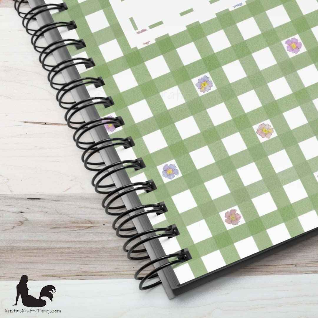 Notebook - Be Yourself Quote on Gingham
