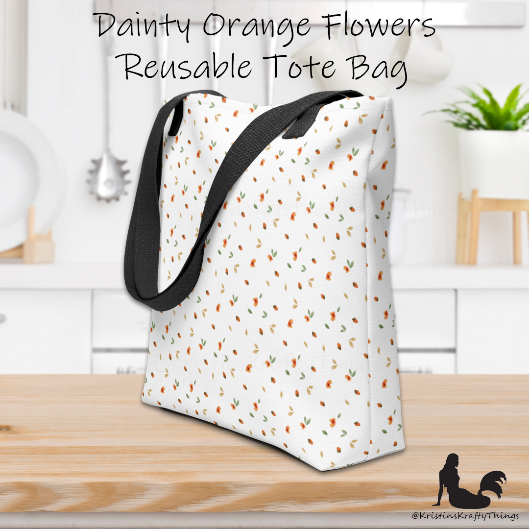 Tote Bag - Ditsy Floral White