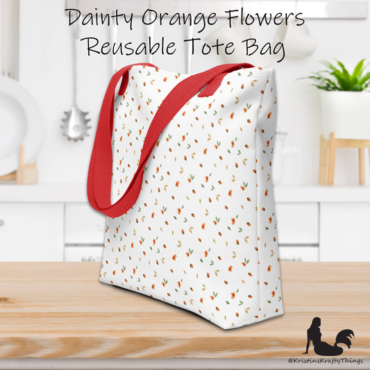 Tote Bag - Ditsy Floral White