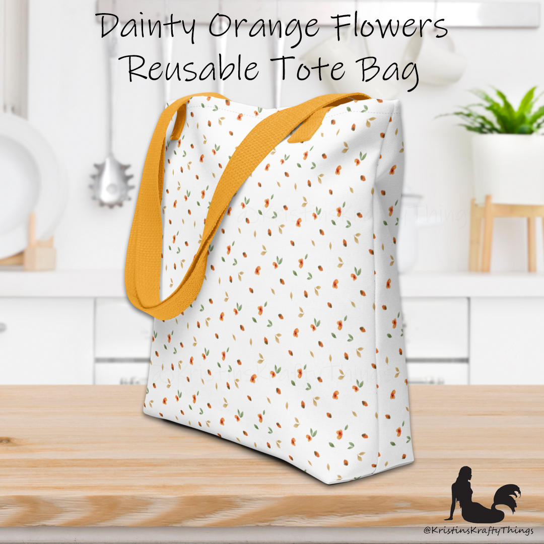 Tote Bag - Ditsy Floral White