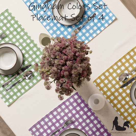 Dining - Gingham Colors Placemat Set of 4