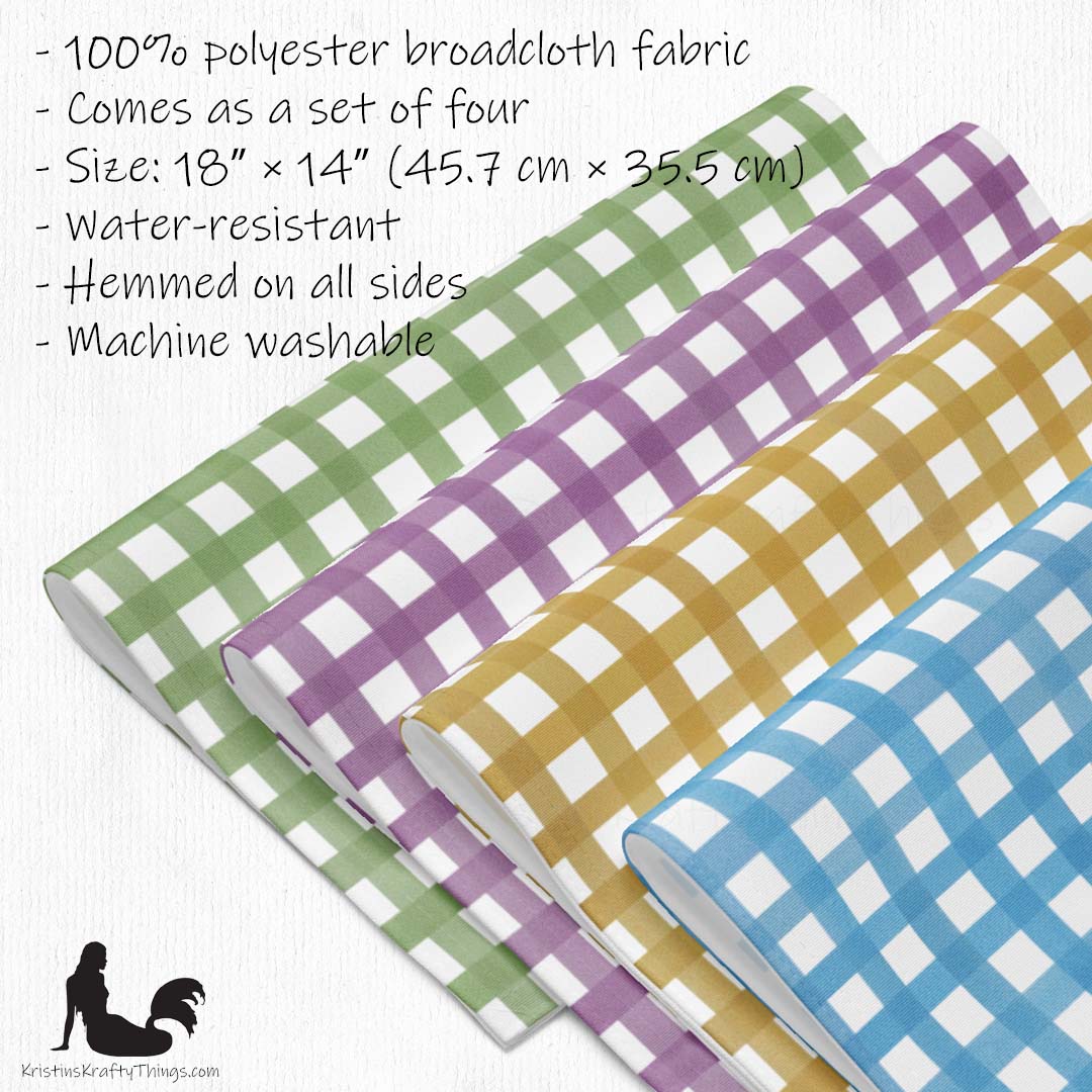 Dining - Gingham Colors Placemat Set of 4