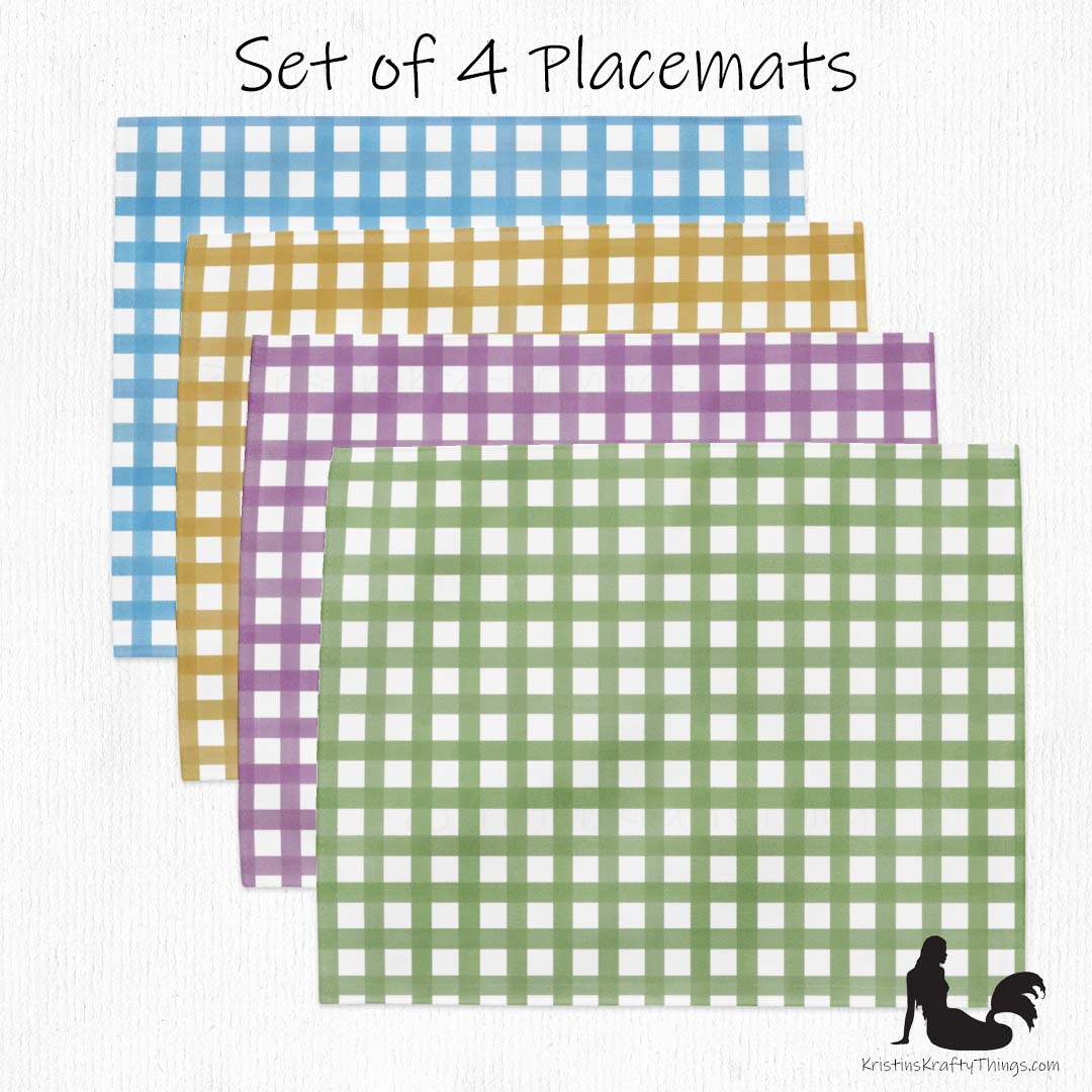 Dining - Gingham Colors Placemat Set of 4