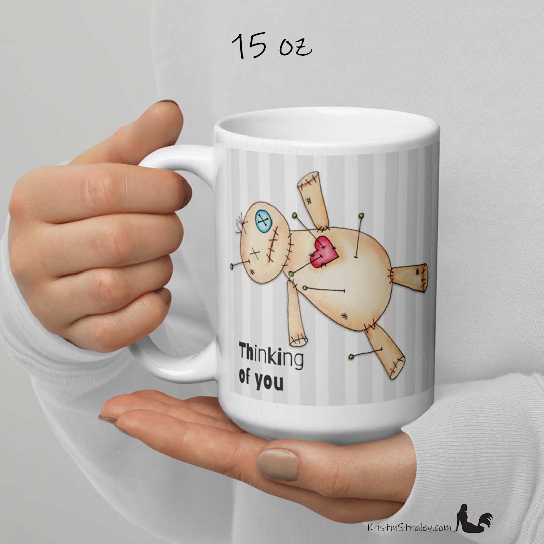 A Mug - Painted Poppet Voodoo Doll tHinKinG Of YoU
