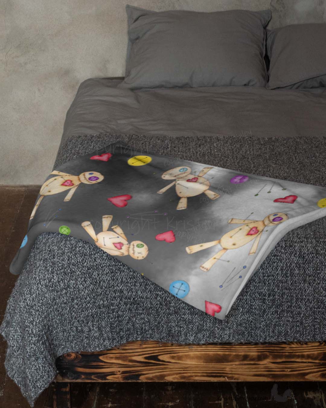 A Throw Blanket - Painted Poppet Fleece Blanket