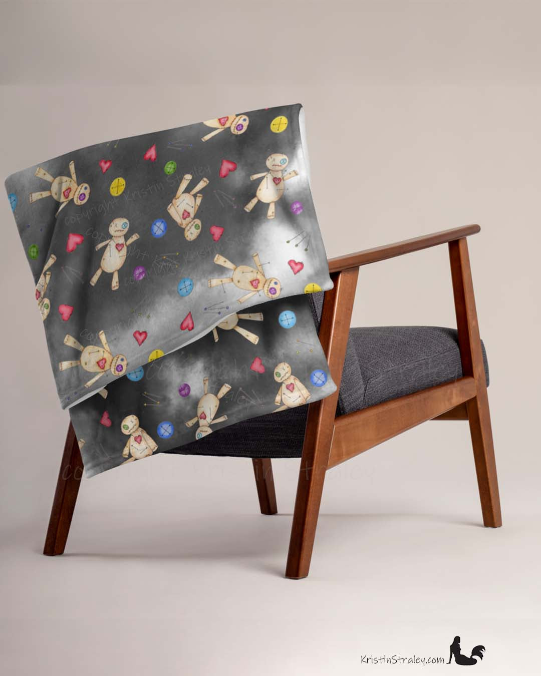 A Throw Blanket - Painted Poppet Fleece Blanket