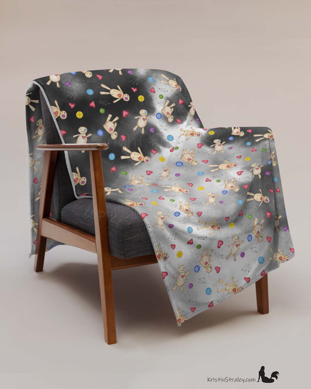 A Throw Blanket - Painted Poppet Fleece Blanket