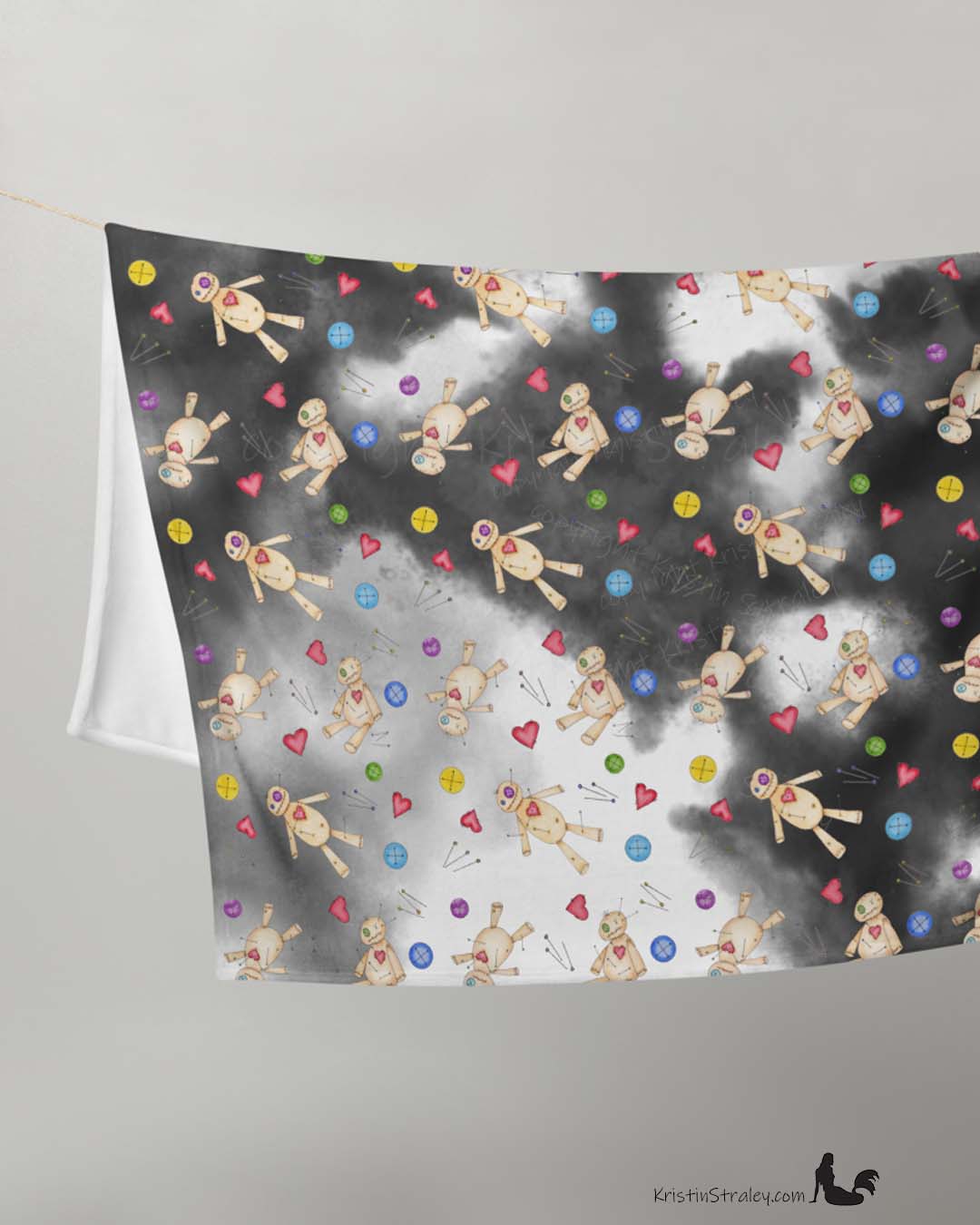 A Throw Blanket - Painted Poppet Fleece Blanket
