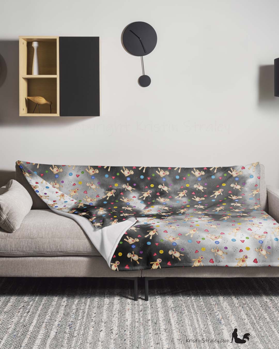 A Throw Blanket - Painted Poppet Fleece Blanket