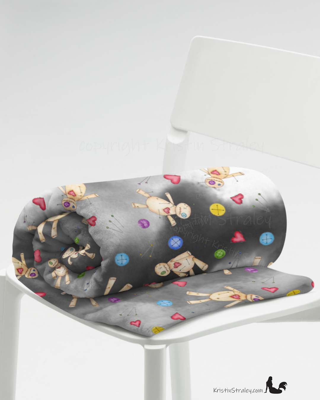 A Throw Blanket - Painted Poppet Fleece Blanket