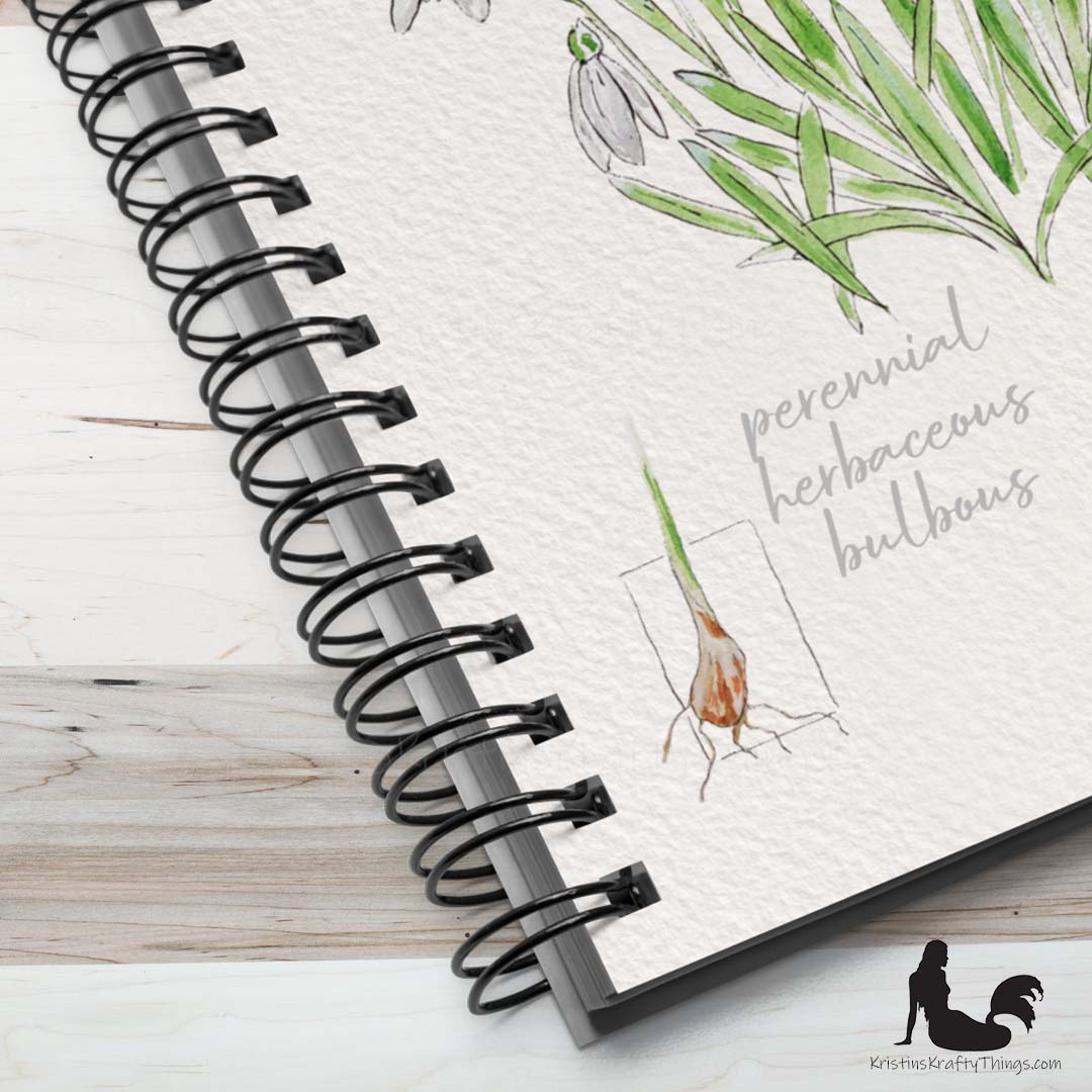 Notebook - Snowdrop Flower Field Notes Spiral Notebook