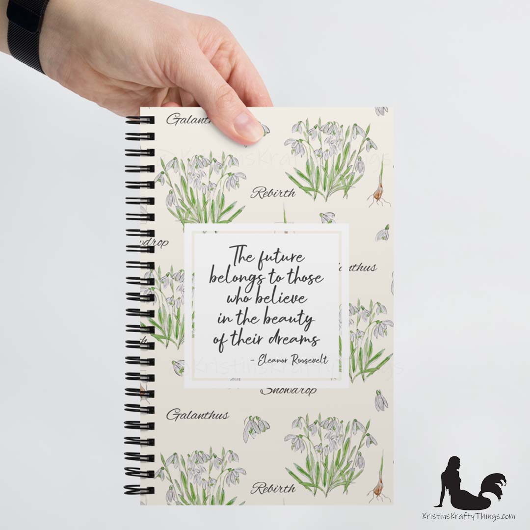 Notebook - Snowdrop Flower Inspirational Notebook