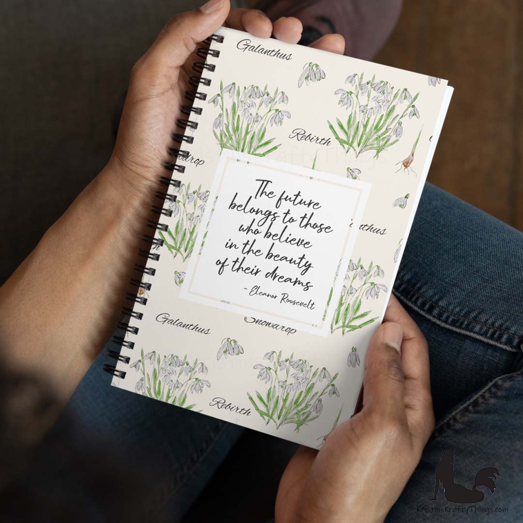 Notebook - Snowdrop Flower Inspirational Notebook