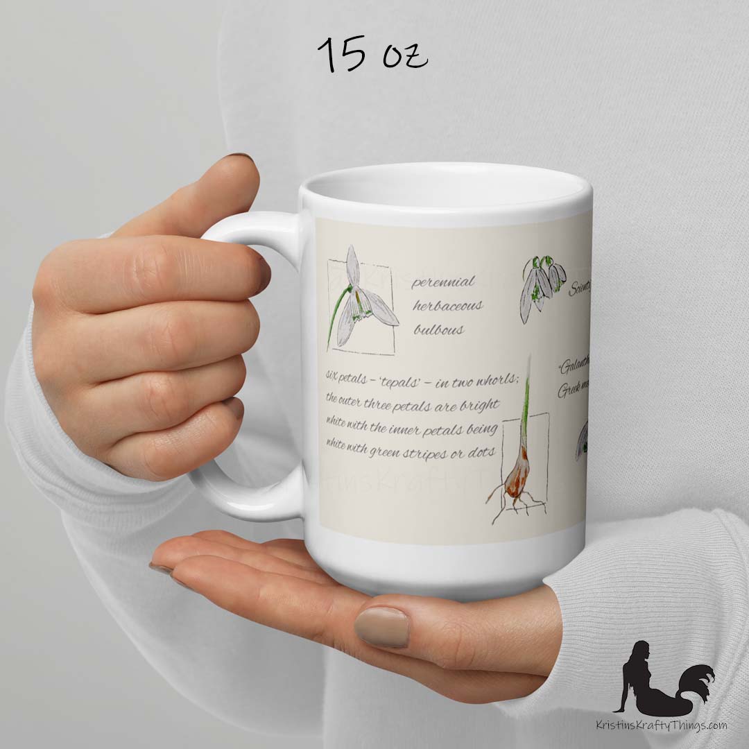Mug - Snowdrops Field Notes on Ivory