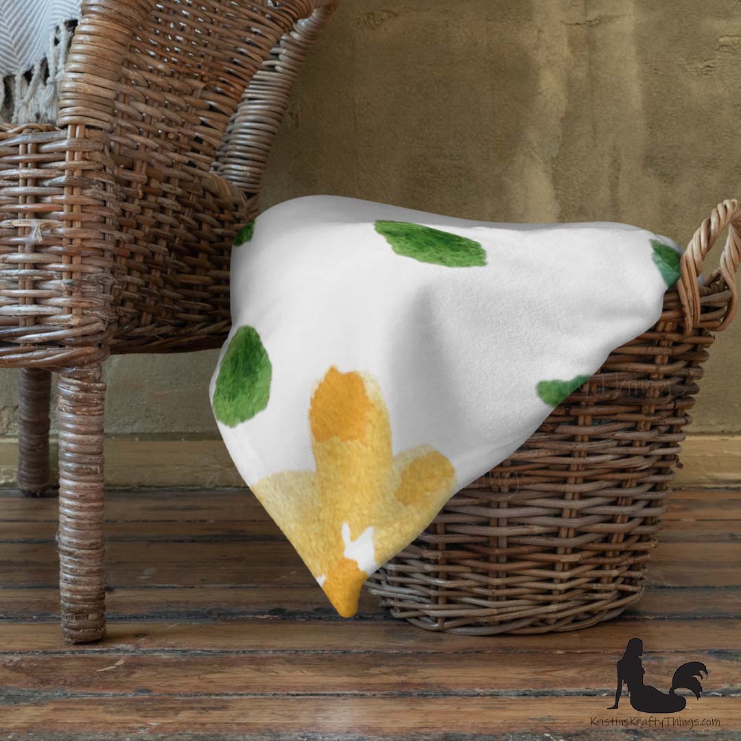 Throw Blanket - Spring Large Flowers Fleece Blanket