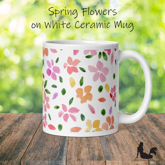 Mug - Spring Flowers White