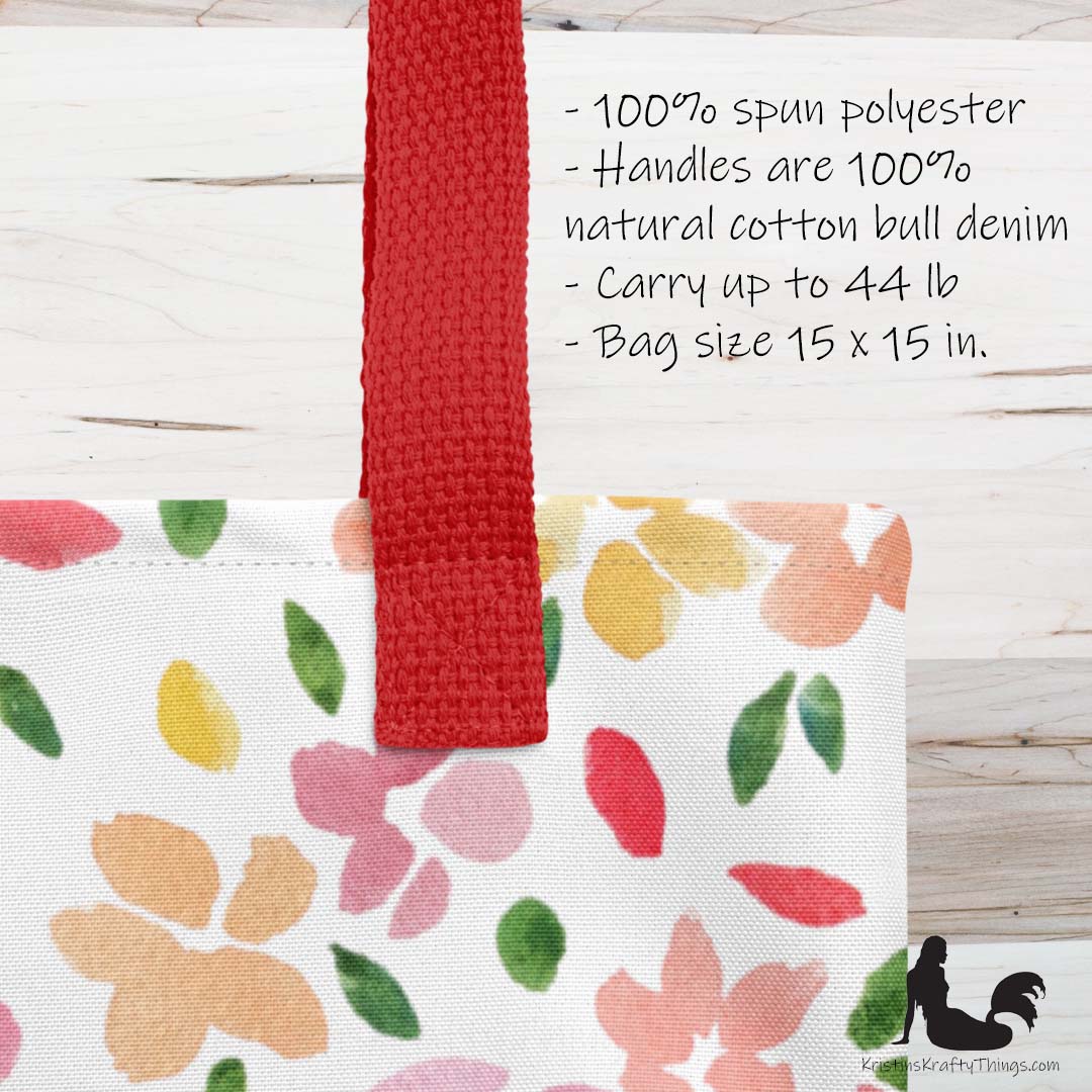 Tote Bag - Spring Flowers on White