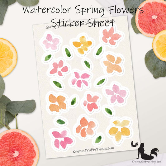 Sticker Sheet - Spring Flowers