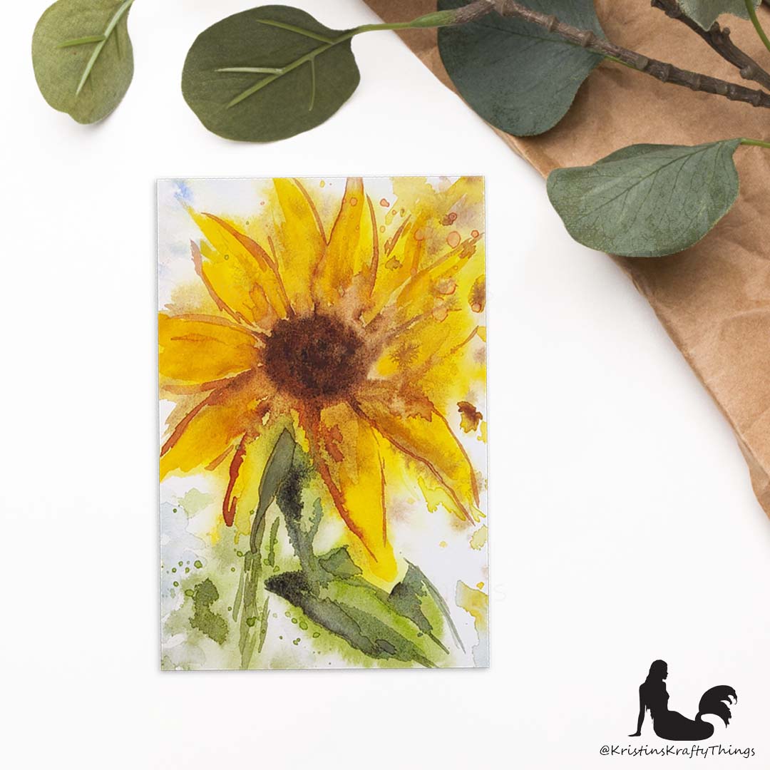 Card - Postcard - Sunflower Watercolor Print
