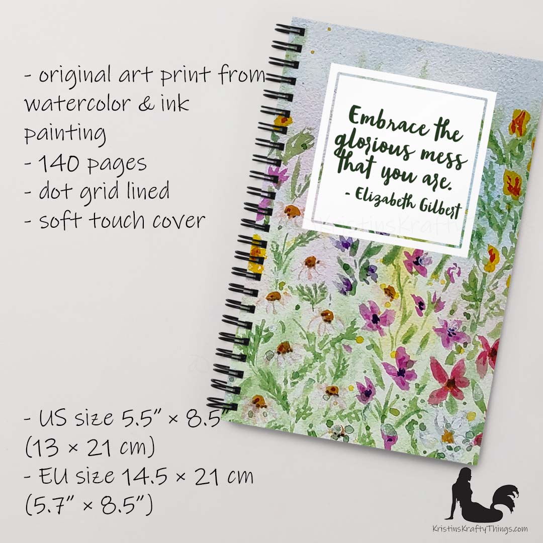 Notebook - Watercolor Wildflowers Inspirational Notebook