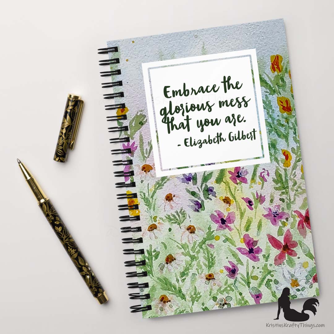 Notebook - Watercolor Wildflowers Inspirational Notebook